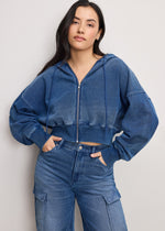 Load image into Gallery viewer, JEANIUS ZIP UP HOODIE
