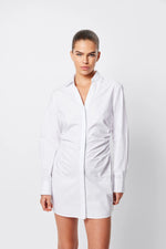 Load image into Gallery viewer, MARSEILLE MINI SHIRT DRESS WHITE
