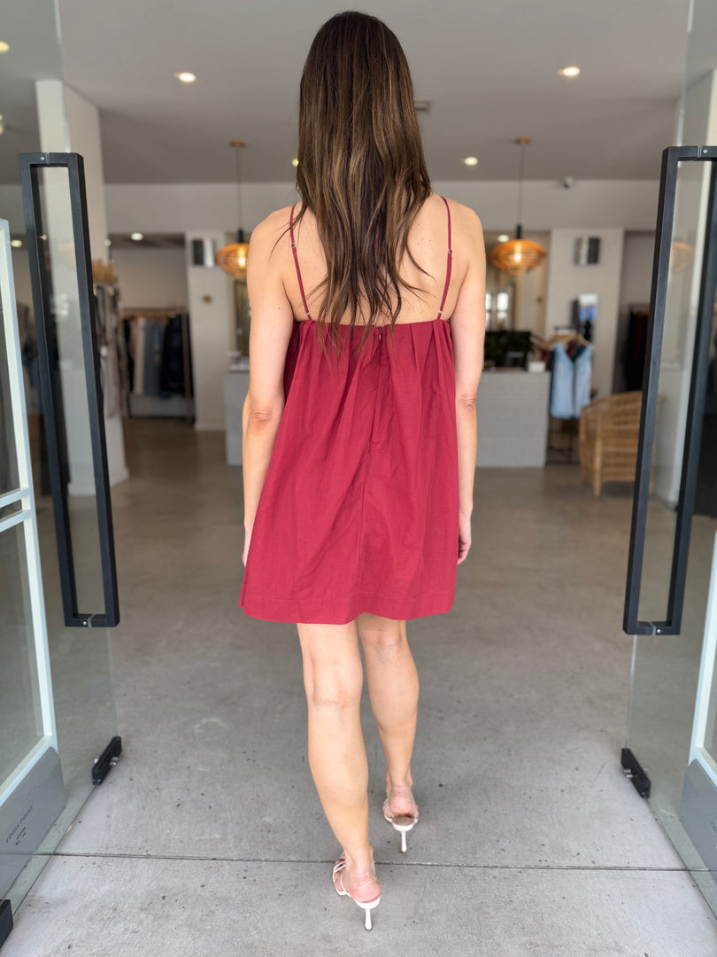 VIVIAN MINI DRESS - CHERRY
