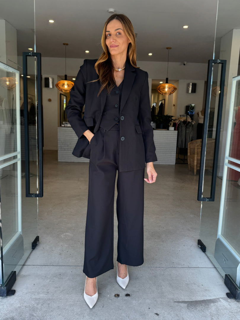 BETTINA WIDE LEG PANT BLACK