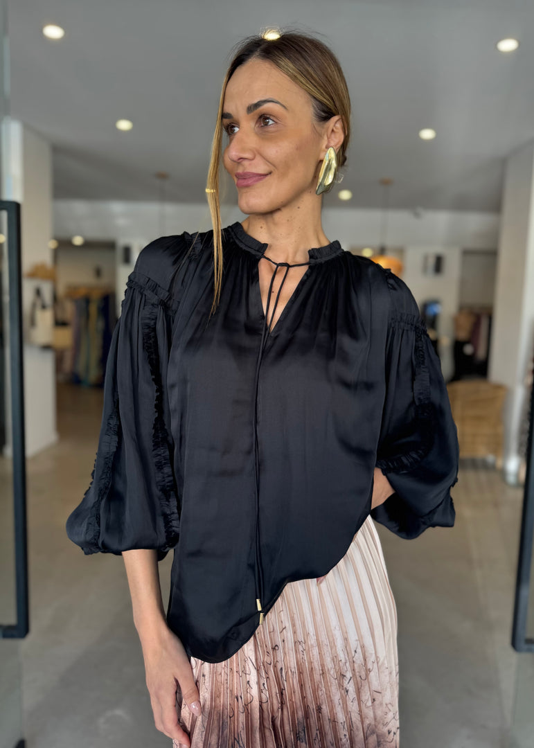 RITZ BLOUSE - BLACK