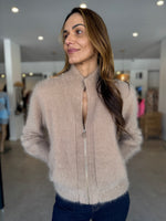 Load image into Gallery viewer, FELIX CASHMERE BOMBER - LATTE
