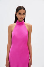 Load image into Gallery viewer, EVIANNA SATIN GOWN - hot pink
