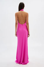 Load image into Gallery viewer, EVIANNA SATIN GOWN - hot pink
