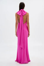 Load image into Gallery viewer, EVIANNA SATIN GOWN - hot pink
