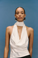 Load image into Gallery viewer, INDRA COWL TOP - IVORY

