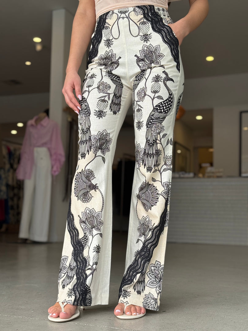 LEANDRO LACE TRIM PANT - IMPERIAL