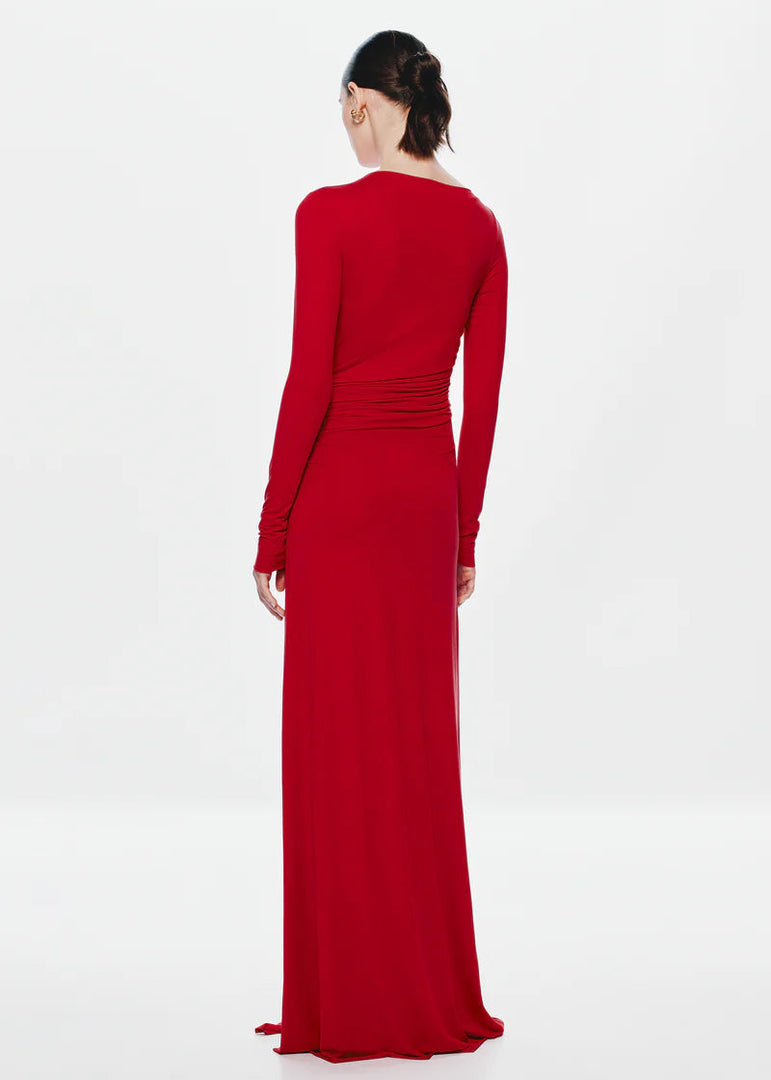 GLACIER LS DRESS - CHERRY