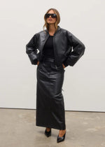 Load image into Gallery viewer, CECI BOMBER JACKET BLACK
