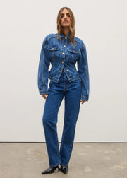 VIOLET DENIM JACKET - DENVER BLUE