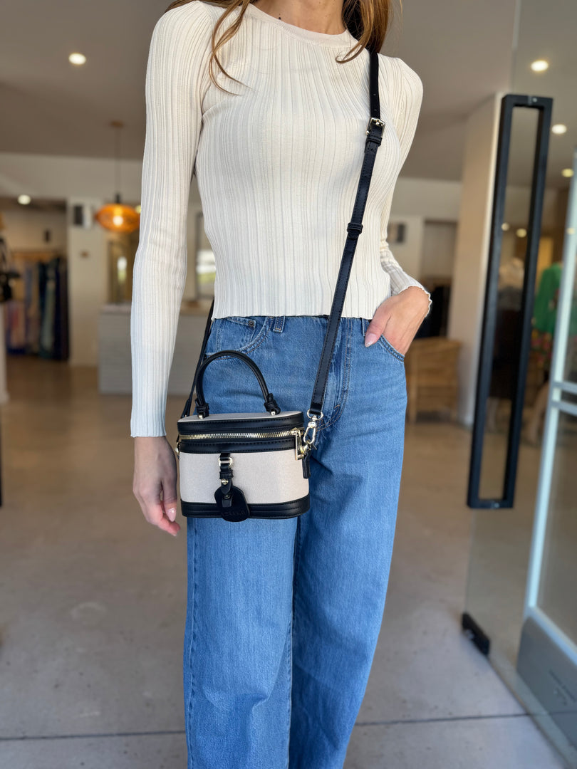 KYRA RIB KNIT TOP ECRU
