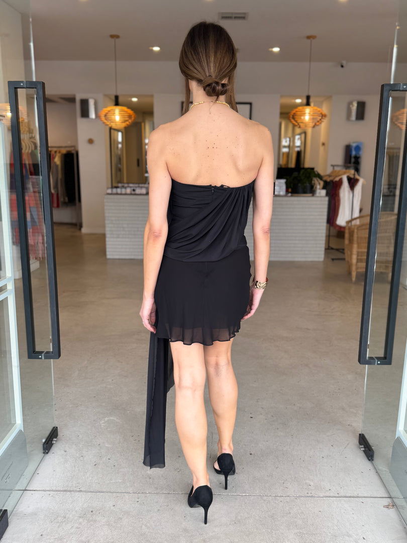 DANKA STRAPLESS MINI DRESS BLACK