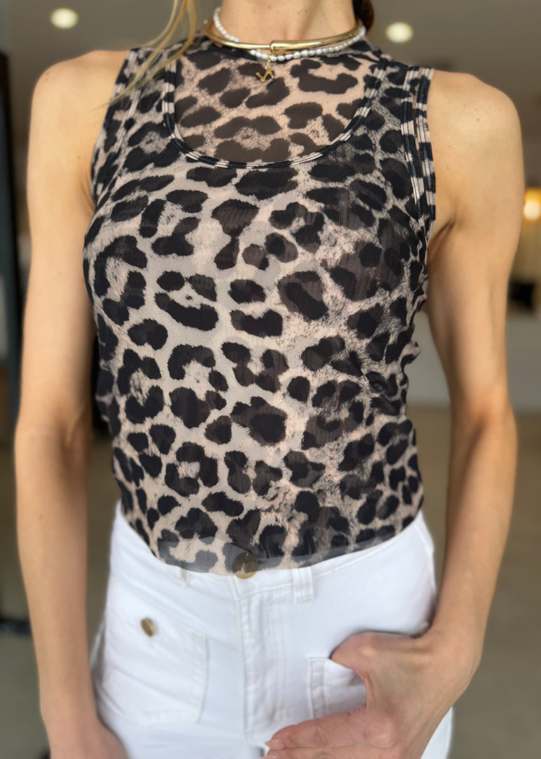 DISCOVERY MESH TANK LEOPARD