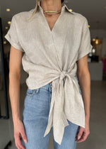 Load image into Gallery viewer, TALIA MID TIE BLOUSE NATURAL
