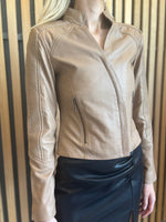 Load image into Gallery viewer, BLAIRE LEATHER JACKET - WHEAT
