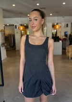 Load image into Gallery viewer, SHAE MINI DRESS CHARCOAL
