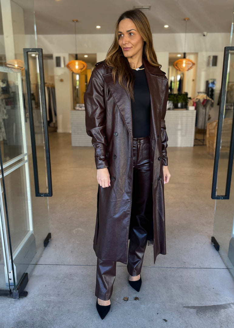 SCYLLA TRENCH COAT BURGUNDY