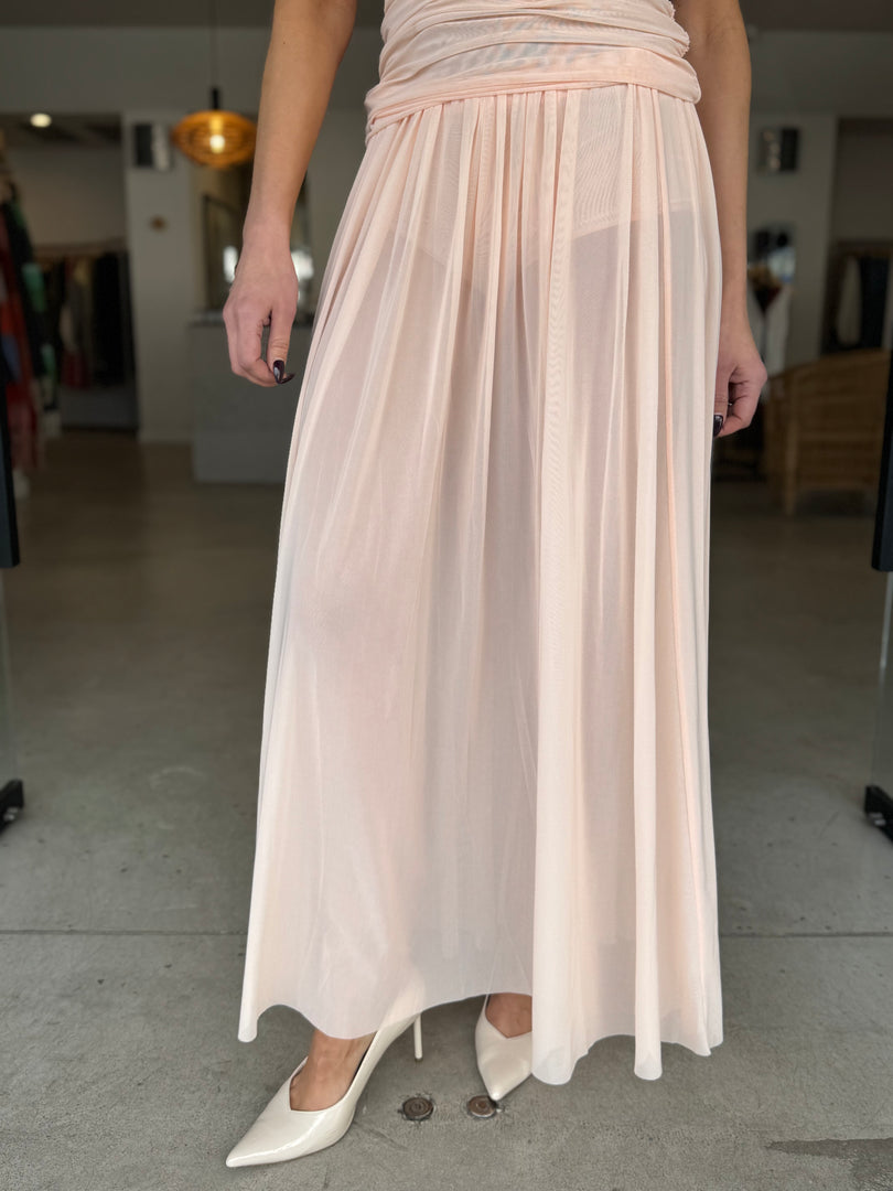 CAMILLE MAXI SKIRT - PEACH