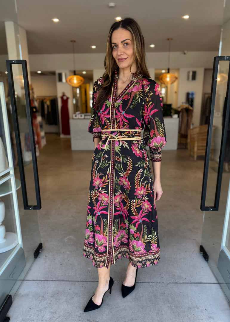 CARMEN SILK COTTON MAXI DRESS