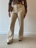Load image into Gallery viewer, SANCTION WIDE LEG JEAN - ECRU

