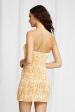 Load image into Gallery viewer, KIARA MINI DRESS - GOLD LOTUS
