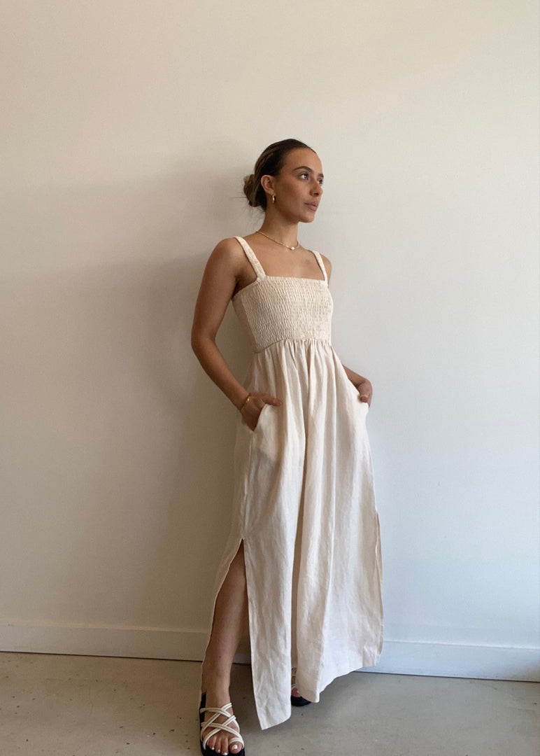 RYNN LINEN MAXI DRESS