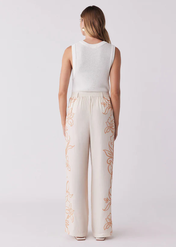 LOLITA PANT ECRU FLORAL