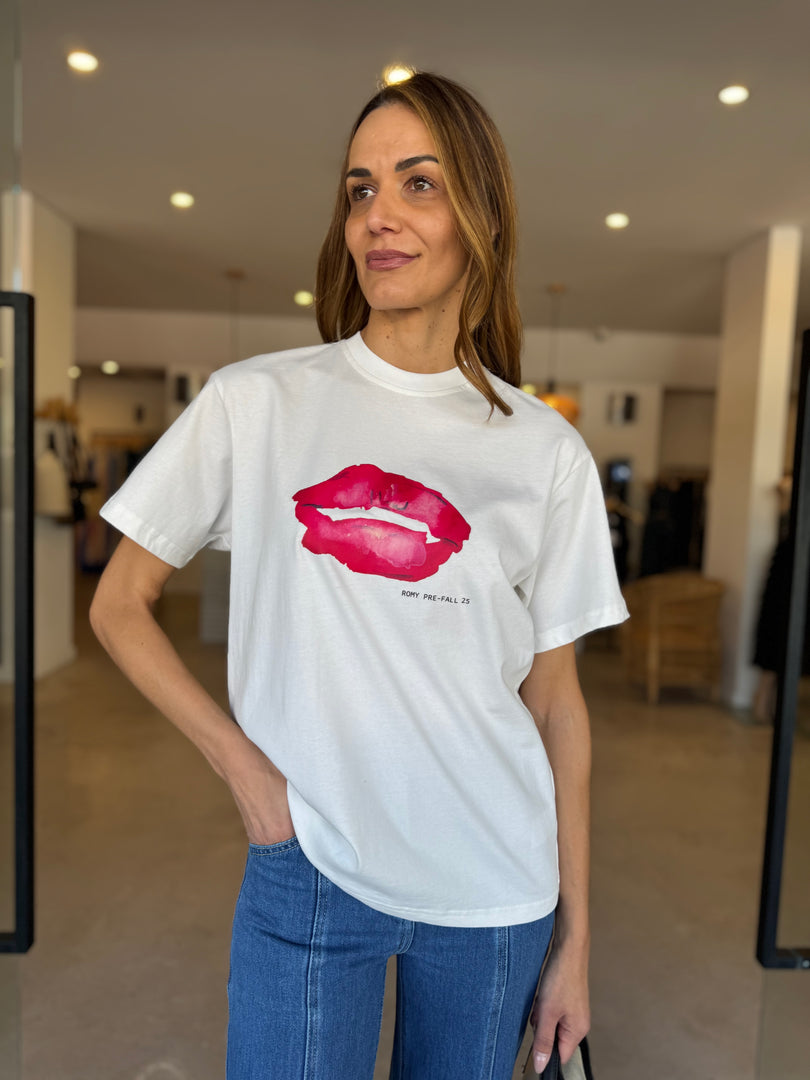 LIPS TEE WHITE