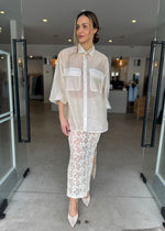 Load image into Gallery viewer, CHLOE LACE SKIRT - BUTTER
