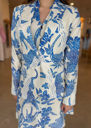 LEANDRO LACE TRIM BLAZER - MOSAIC