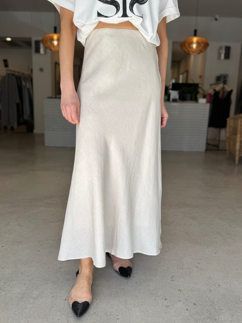 LAGOS LINEN SKIRT NATURAL