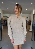 Load image into Gallery viewer, PIER KNIT BOMBER TAUPE
