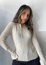 Load image into Gallery viewer, AVENUE BUTTON SWEATER CREAM
