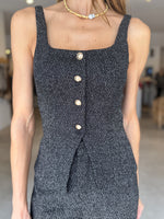 Load image into Gallery viewer, LEVIN TWEED VEST PANT SET BLK/WHT
