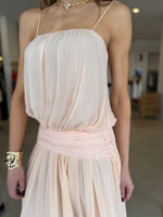 Load image into Gallery viewer, CAMILLE BLOUSON DRESS PEACH
