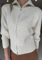 Load image into Gallery viewer, ELEVATION ZIP CARDI - IVORY
