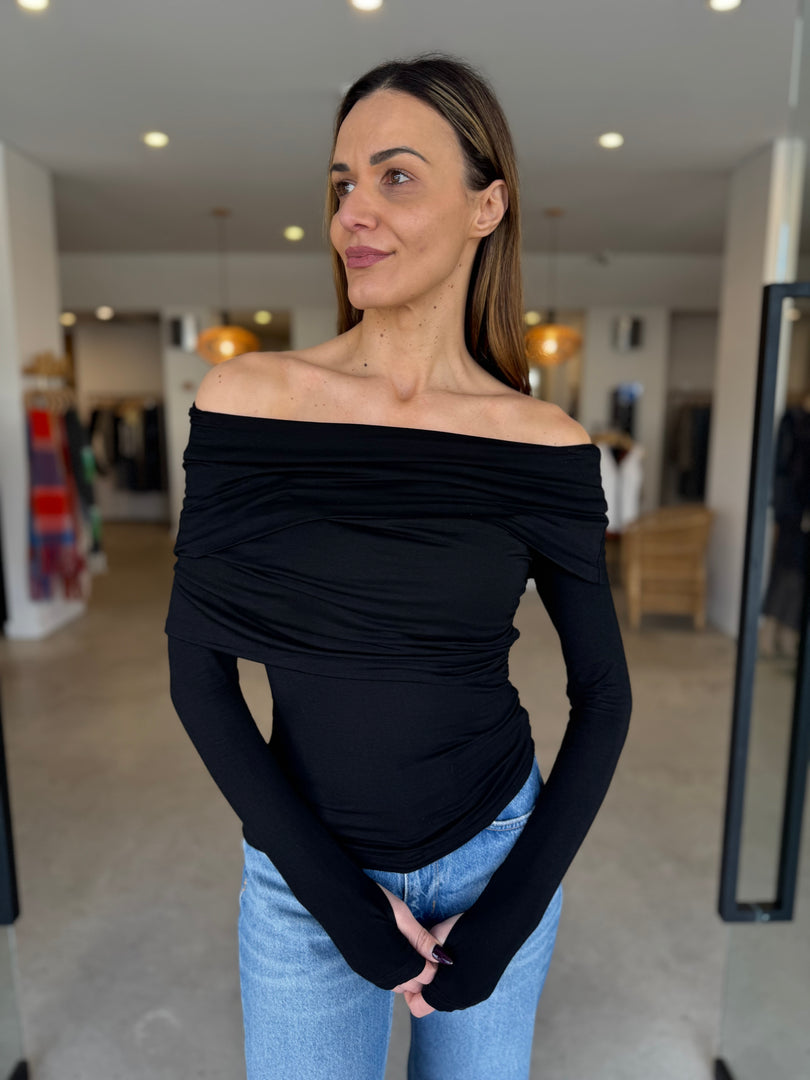 DELGADO TOP - BLACK