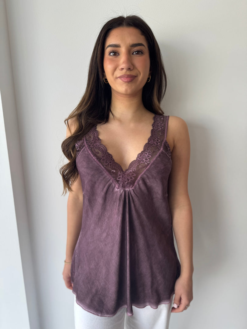 LACE CAMI * DARK PLOM