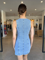 Load image into Gallery viewer, ETCH DENIM MINI DRESS
