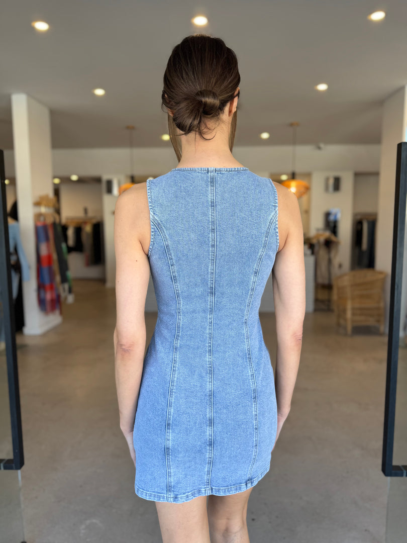 ETCH DENIM MINI DRESS