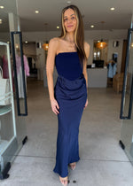 Load image into Gallery viewer, CHIARA STRAPLESS GOWN - NAVY
