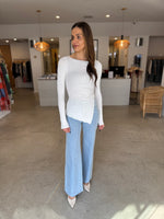 Load image into Gallery viewer, CALI STRETCH WIDE LEG JEAN - BLUE
