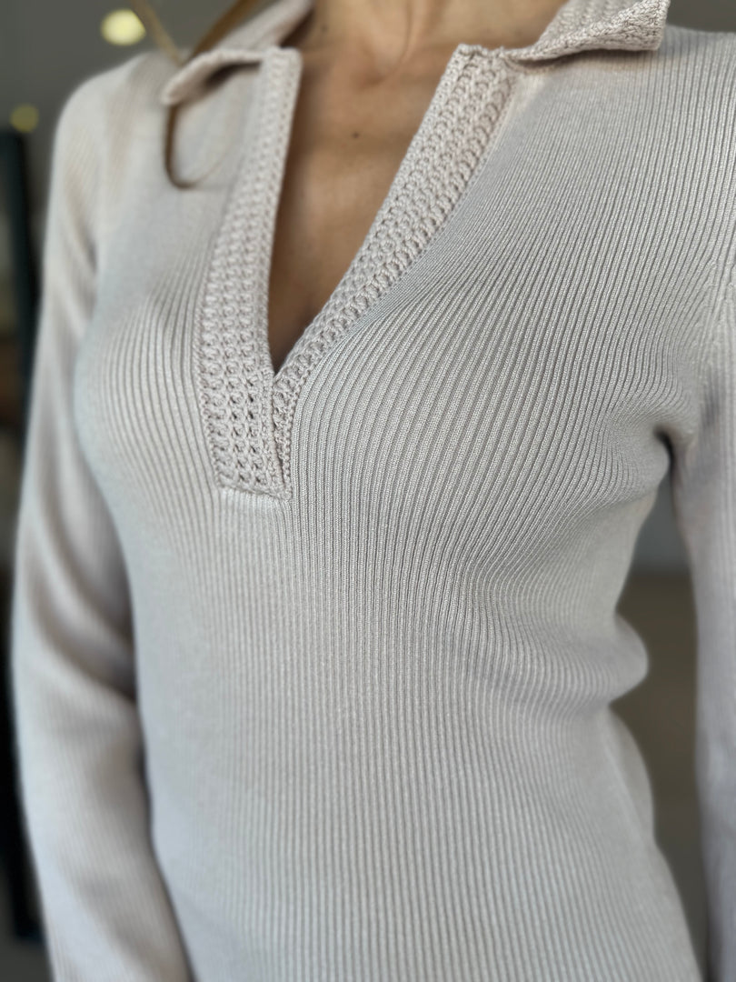 MIMI LS TOP - BEIGE