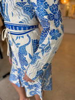 Load image into Gallery viewer, LEANDRO LACE TRIM BLAZER - MOSAIC
