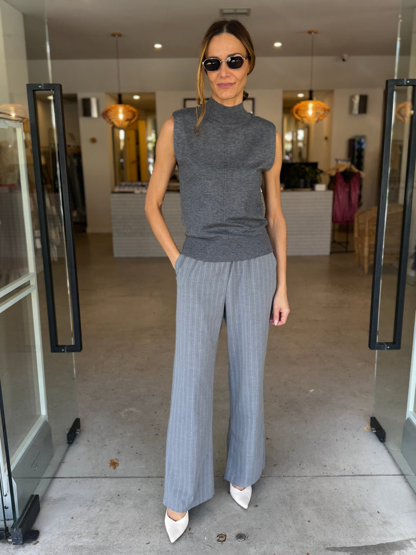 RAE KNIT TANK - CHARCOAL