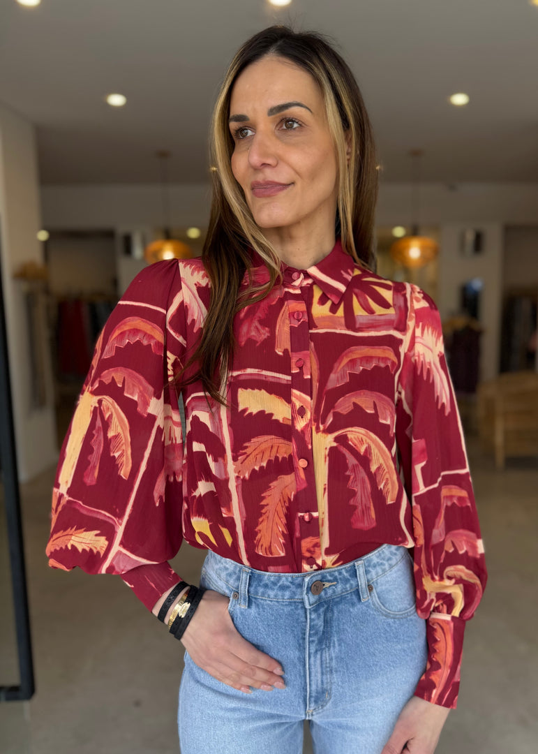 FLEETWOOD BLOUSE - ARLO WINE