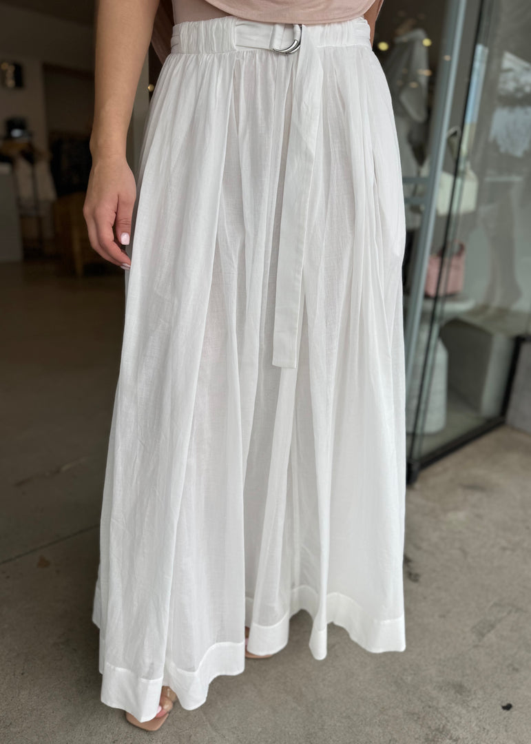LYNNA MAXI SKIRT - WHITE