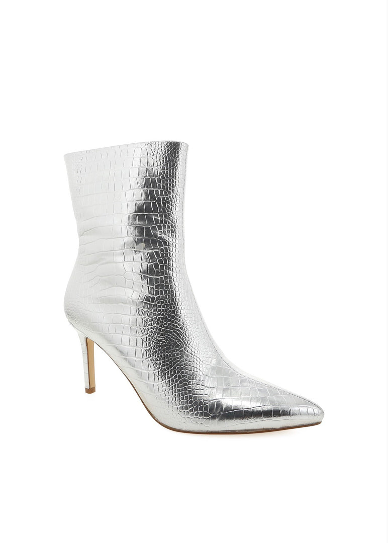 JOANNE BOOT SILVER CROC
