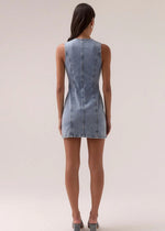Load image into Gallery viewer, ETCH DENIM MINI DRESS
