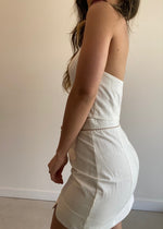 Load image into Gallery viewer, JUNO HALTER TOP WHITE
